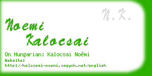 noemi kalocsai business card